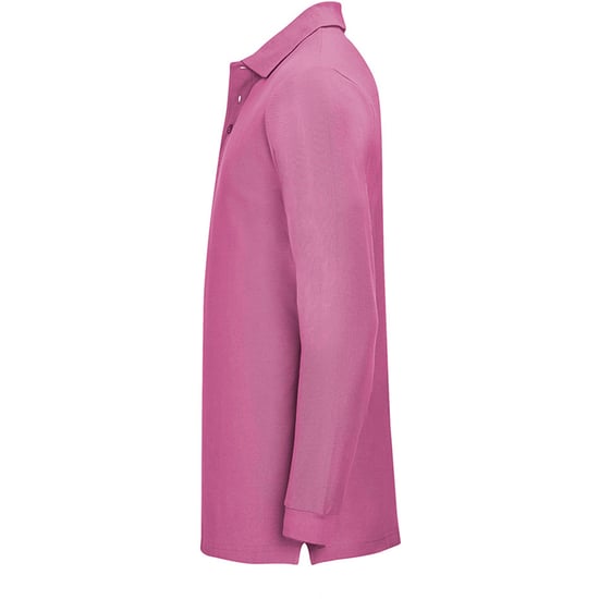 SOLS Mens Winter II Long Sleeve Pique Cotton Polo Shirt (Flash Pink) - Image 3