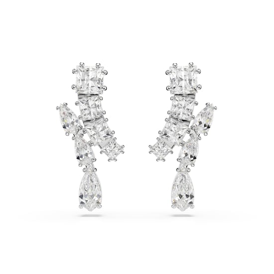 Swarovski 'Matrix' Women's Base Metal Drop Earrings - Silver 5700418 - Image 1