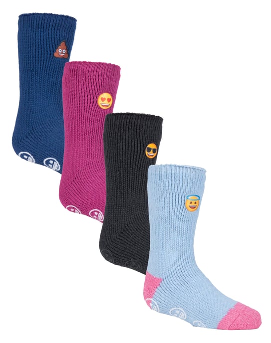 Pack de 4 Pares de Calcetines Emoji para Niños y Niñas - Emoji Mix - Image 1