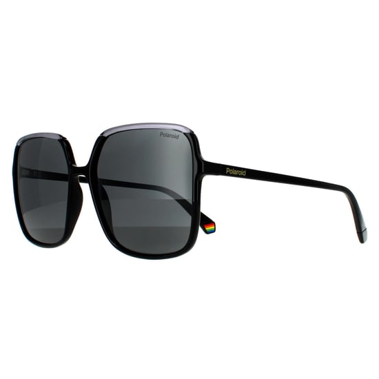 Polaroid Square Womens Black Grey Grey Polarized 90041091