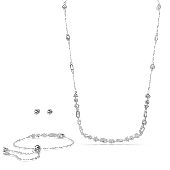 Swarovski 'Mesmera' Women's Base Metal Set: Bracelet + Earrings + Necklace - Silver 5665877 - Image 4
