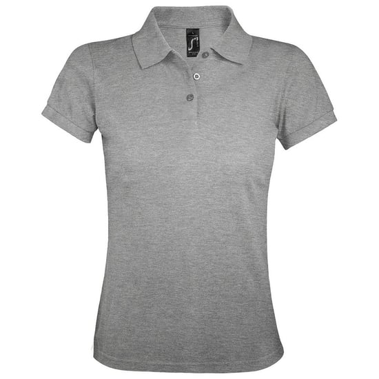 SOLs Womens/Ladies Prime Pique Polo Shirt (Grey Marl) - Image 1