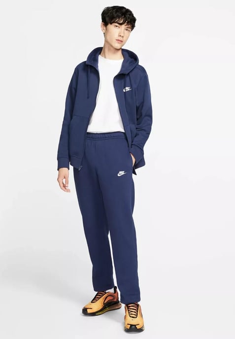 Joggers Nike Sportswear Club Fleece Openhem en azul marino - Image 6