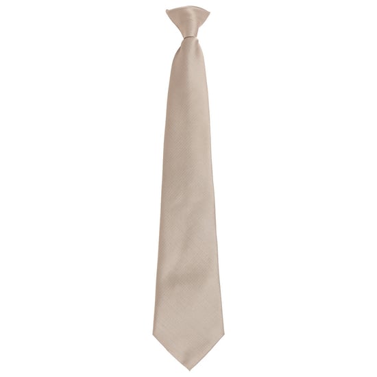 Premier Unisex Adult Colours Fashion Plain Clip-On Tie (Khaki) - Image 1