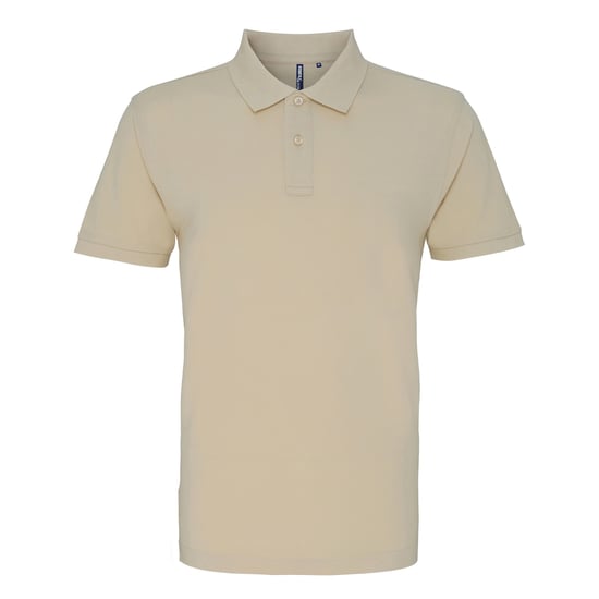 Asquith & Fox Mens Plain Short Sleeve Polo Shirt (Natural) - Image 1