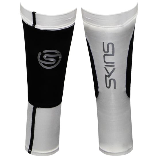 Skins Essentials Mens Black/White Compression Calf Sleeves - Image 1