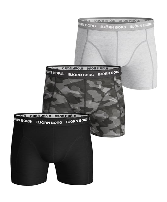 Björn Borg - 3 Pares de Calzoncillos Bóxer de Algodón Ricos y Confortables - Mezcla de Grises - Image 1