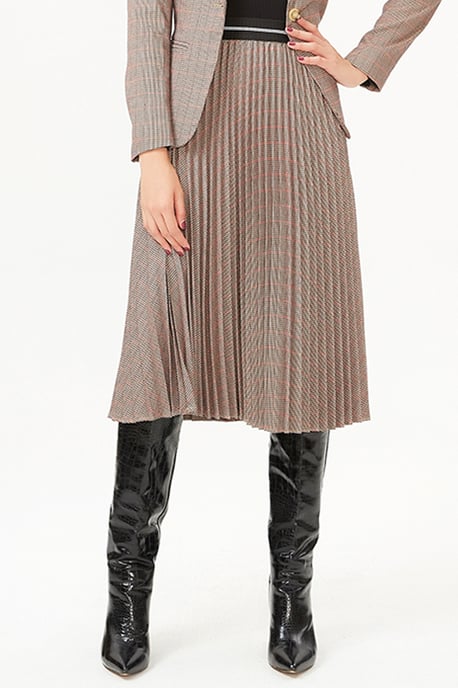 Pleated skirt and contrasting elastic waist - Image 1
