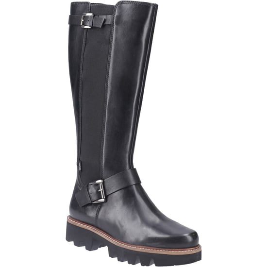 Pod Aleena Leather/Textile Women's Black Boots - Image 1