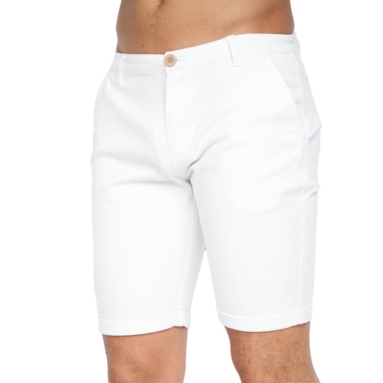 Crosshatch Mens Sinwood Chino Shorts (White) - Image 5