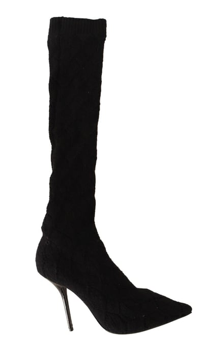 Dolce & Gabbana Medias Negras de Mujer de Stretch hasta la Rodilla Botines - Image 1