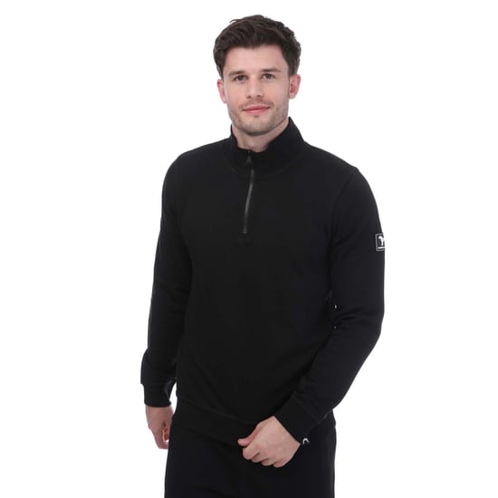 Men's One True Saxon Dixon 1/4 Zip Fleece in Black - Image 1