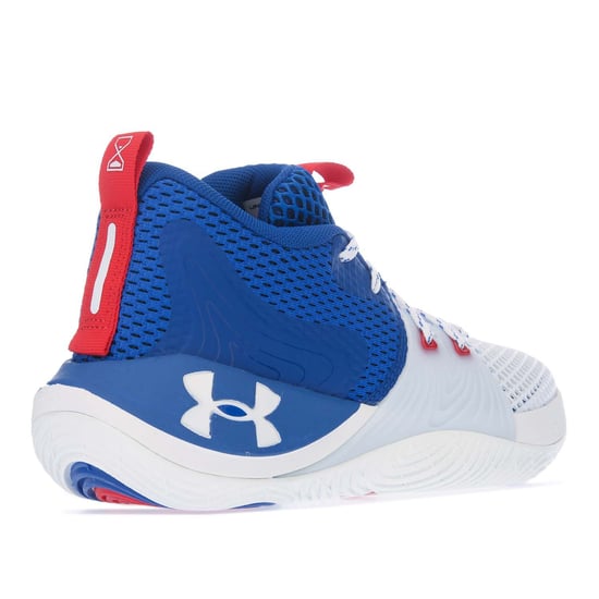 Men's Under Armour UA Embiid One Basketball Shoes in White royal