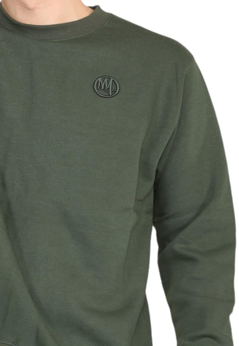 Chándal con logo bordado y cuello redondo MYT para hombre en color caqui - Image 4