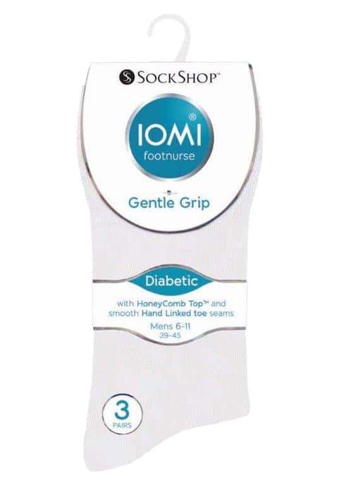 Mens 6 pack non elastic diabetic socks with hand linked toe seams - Image 2