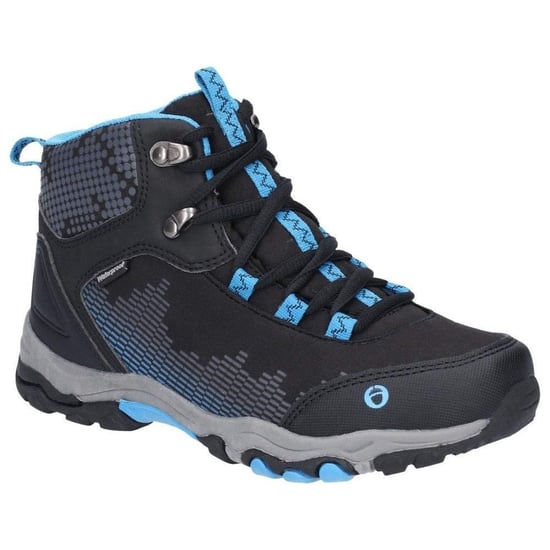 Cotswold Childrens/Kids Ducklington Lace Up Hiking Boots (Black/Blue) - Image 1