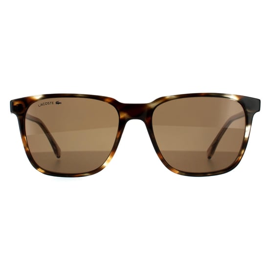 Gafas de sol unisex cuadradas Havana Brown de Lacoste - Image 1