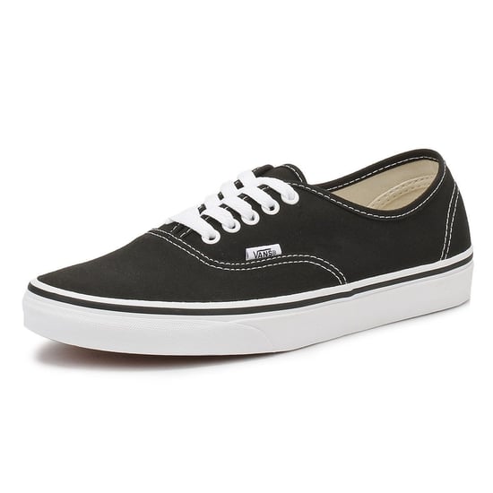 Zapatillas de skate vulcanizadas en lienzo negras y blancas Vans Authentic unisex - Image 3