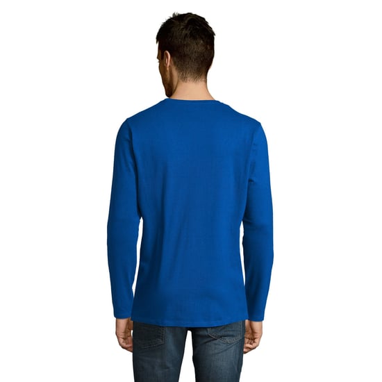 SOLS Mens Imperial Cotton Long-Sleeved T-Shirt (Royal Blue) - Image 2