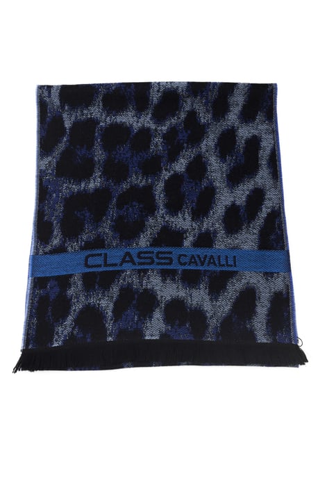 Bufanda de Lana Azul para Hombre Cavalli Class - Image 1