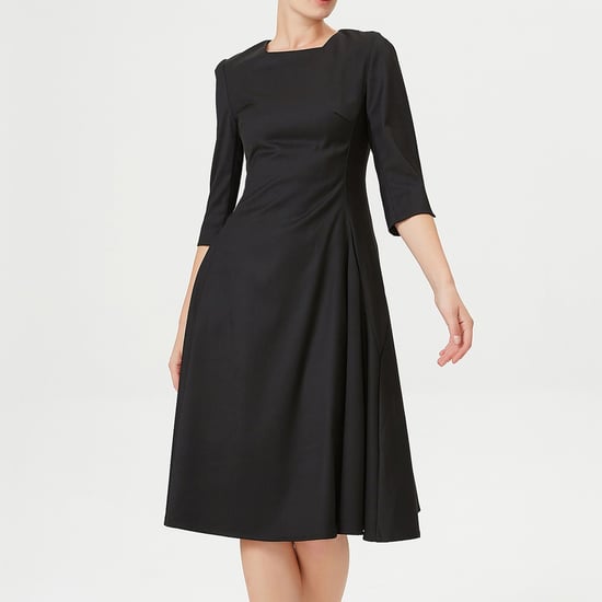 Flared tailor dress with square neckline - Image 3