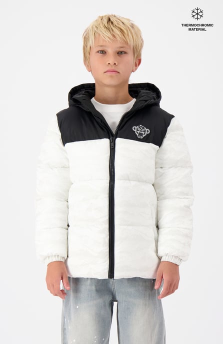 Black Bananas Jr. Peek Freeze Puffer Jacket, White