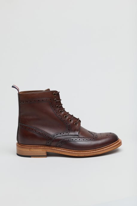 Ben Sherman Arthur Leather Men's Mocha Boots - Image 2