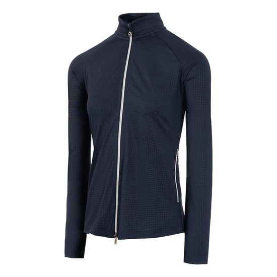 Island Green Womens/Ladies Embossed Full Zip Jacket (Navy) - Image 1