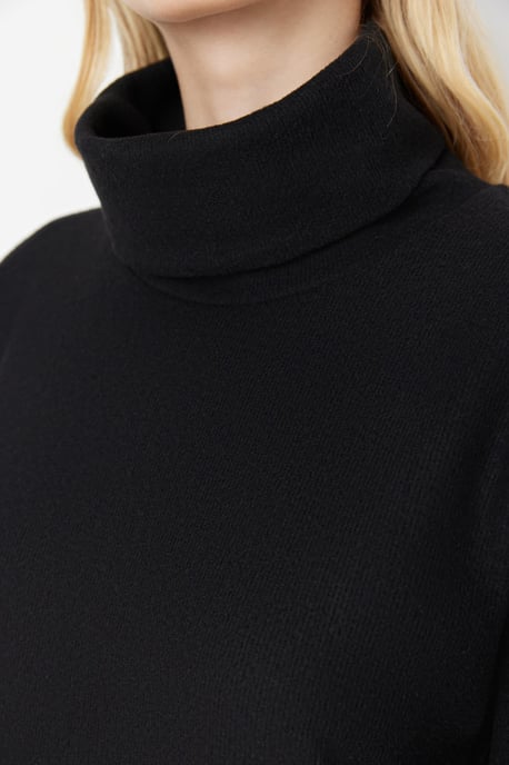 Trendyol Women's Turtleneck Shift Midi Dress - Image 3