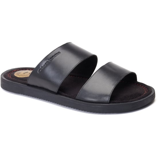 Base London Maven Leather Men's Black Sandals - Image 1