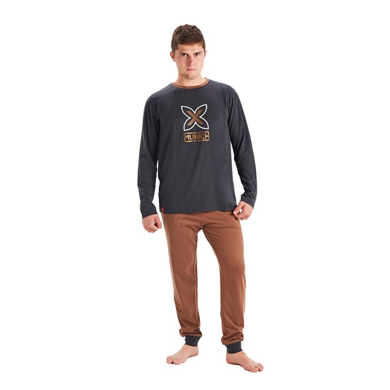 Winter pajamas long sleeve round neck MU1 men