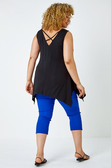 Curve Cross Detail Stretch Vest Top
