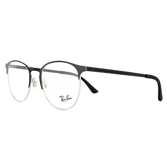 Montura de Gafas Ray-Ban 6375 2861 Plata en la Parte Superior Negra 51mm - Image 2