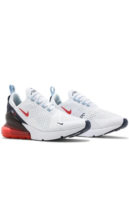 Zapatillas Nike Air Max 270, Blanco/Rojo Chile-Marino Noche - Image 4