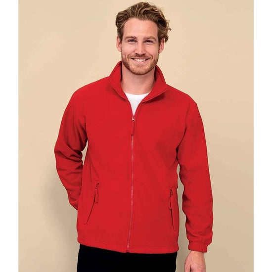 SOLS Mens North Full Zip Outdoor Fleece Jacket (Red) - Image 4