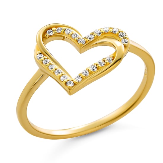Orphelia 'Cecilia' Women's 925 Sterling Silver Ring - Gold ZR-7584/G - Image 2