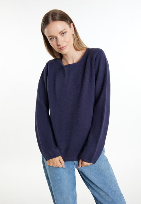 Dreimaster Knitted pullover women marine - Image 3
