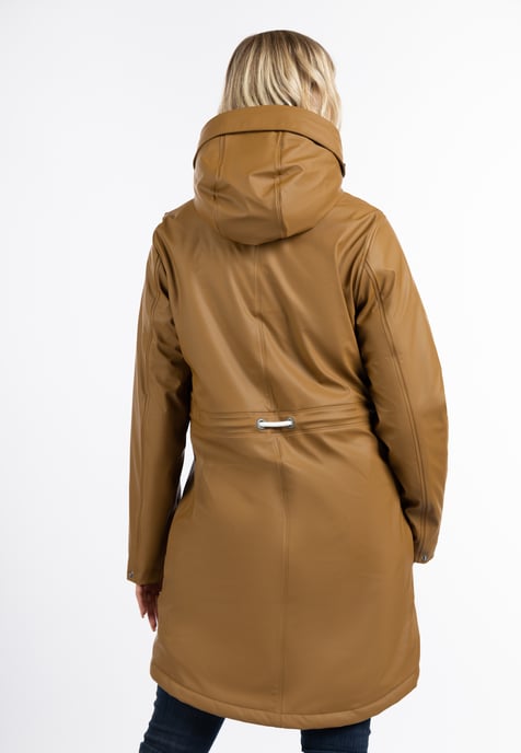 ICEBOUND Rain coat with teddy lining women dark sand - Image 4