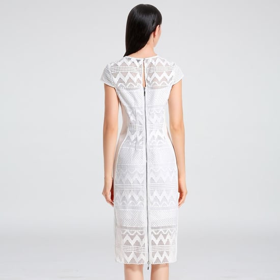 Tailor Cap Sleeves Lace Dress