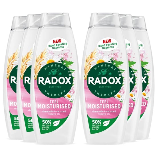 Radox Mineral Therapy Shower Gel Feel Moisturised Mood Boosting 450ml, 6 Pack