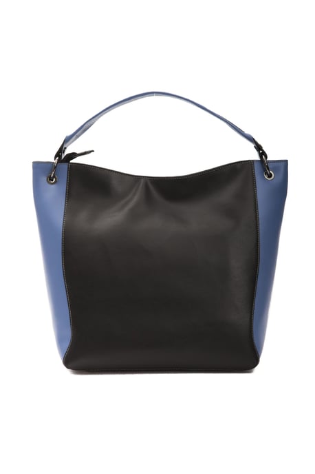 Bolso de Hombro de Cuero Negro Donatella Pompei para Mujer - Image 3