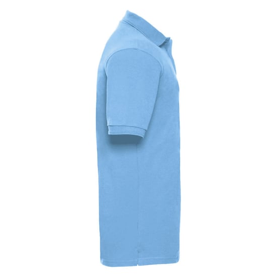 Russell Mens Ripple Collar & Cuff Short Sleeve Polo Shirt (Sky Blue) - Image 2