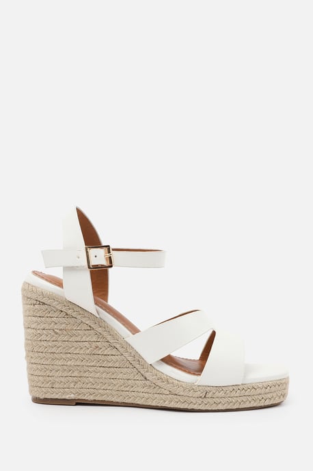 Wheres That From Womens 'Jaime' Cut Out Strap Detail Wedge Shoes With Buckle Closure - Image 2