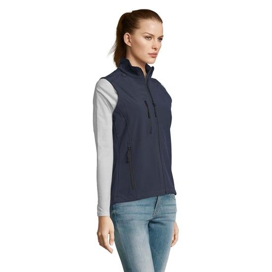 SOLS Womens/Ladies Rallye Softshell Sleeveless Gilet (French Navy) - Image 3