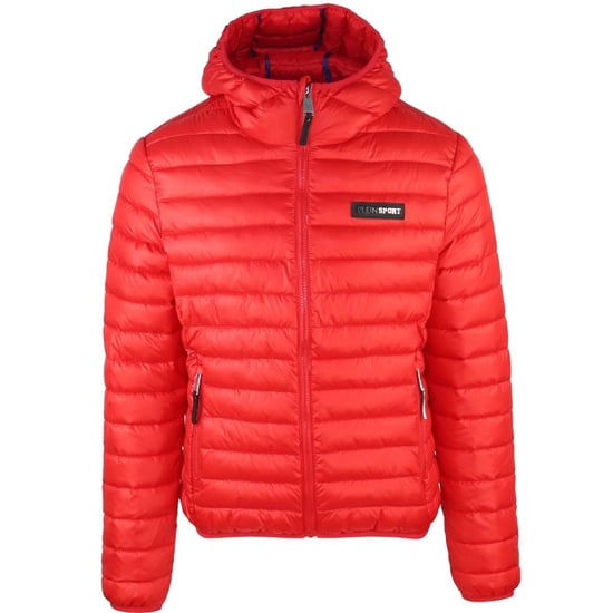Chaqueta roja acolchada con logo circular de Plein Sport - Image 1