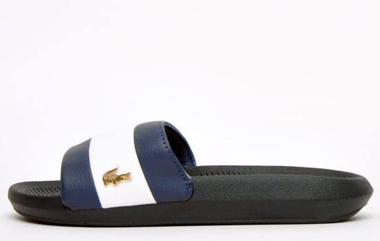 Lacoste Croco Slide 120 3 Blue Synthetic Womens Flip-Flops 39CFA0036 092