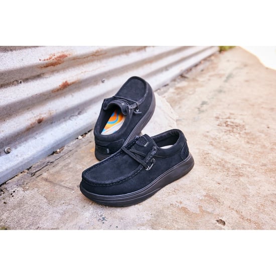 HEYDUDE Wally X Suede Men's Black Boat Shoes - Image 6
