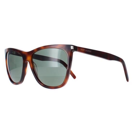 Gafas de sol Saint Laurent Square para mujer, brillo medio, havana sólido verde SL 526 - Image 2