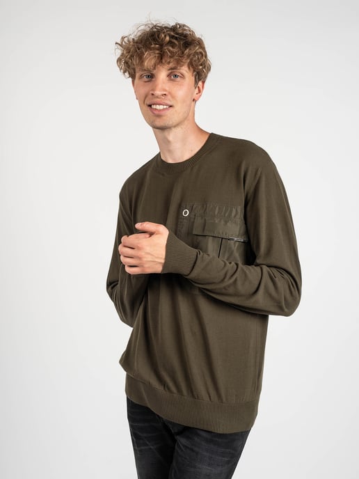 Les Hommes Suéter del hombre verde, verde - Image 3