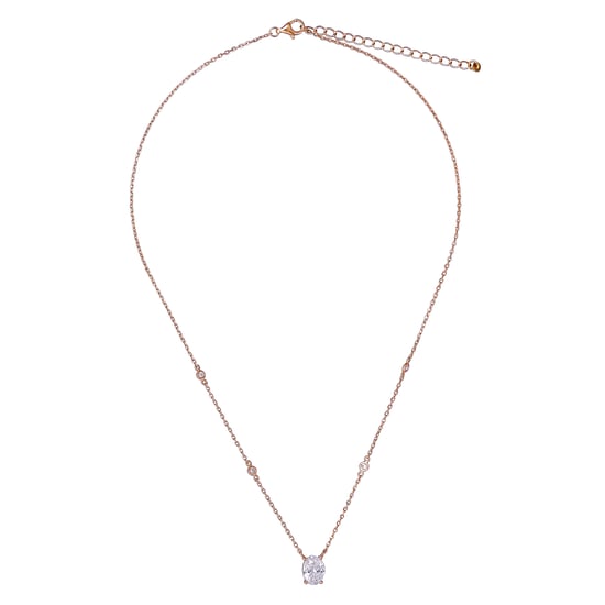 Orphelia 'Elodie' Women's 925 Sterling Silver Necklace - Rose ZK-7419